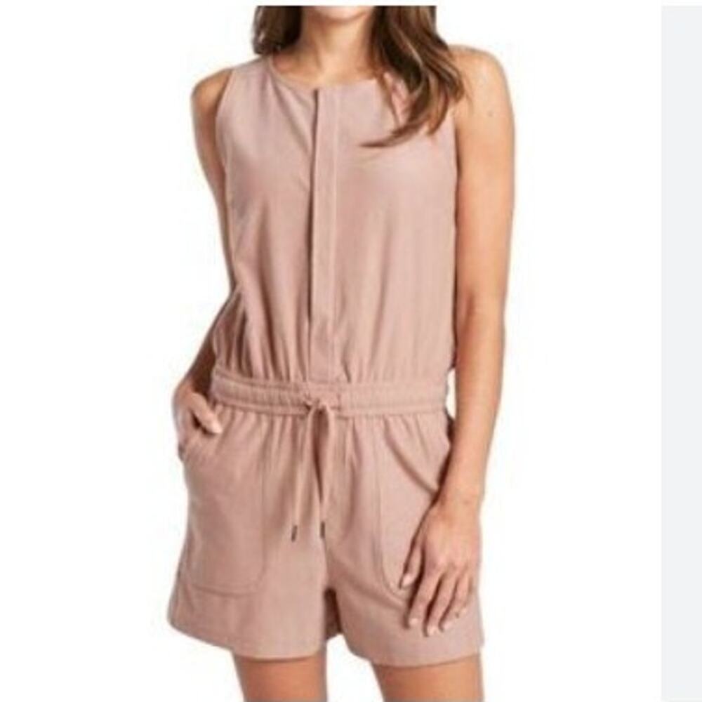 Athleta Neutral Brown Button Up Drawstring Sleeve… - image 3